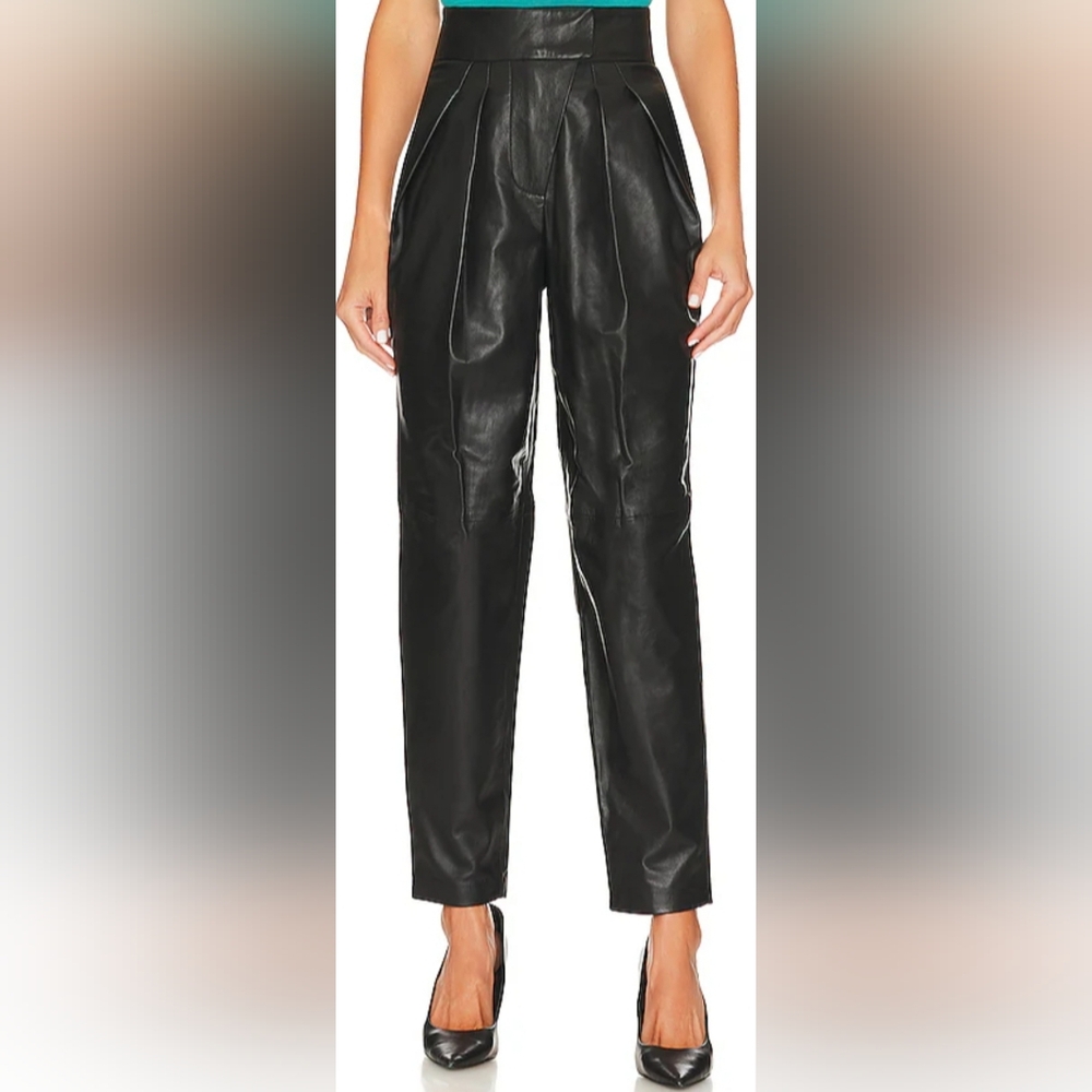 L'Academie Kathryn Leather Pant in Black size M BRAND NEW(didn't come with tags)